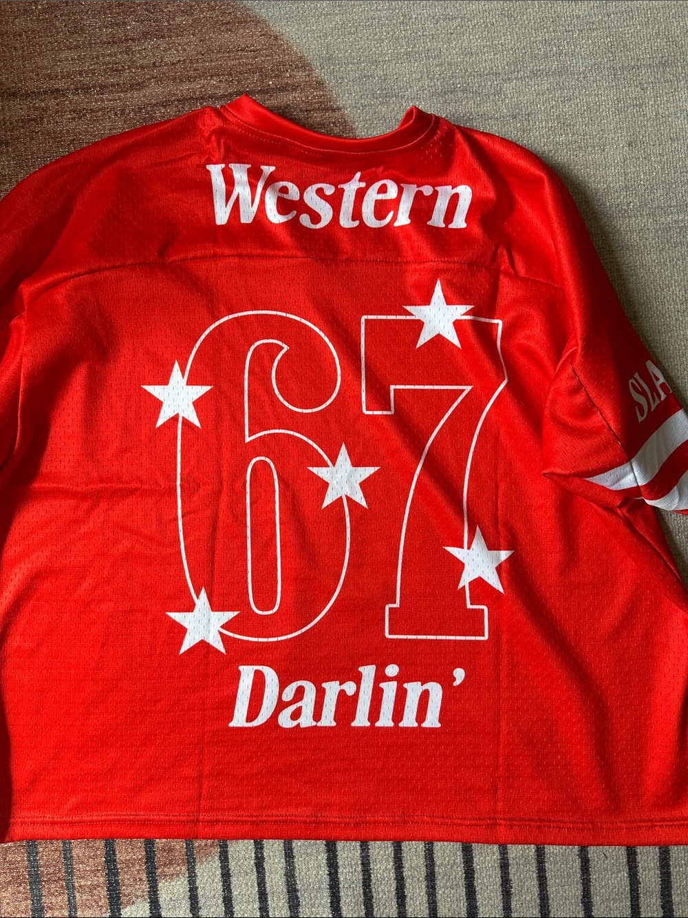 Slater Vintage Red 'American Spirit' Mesh Jersey - Picture 4 of 4